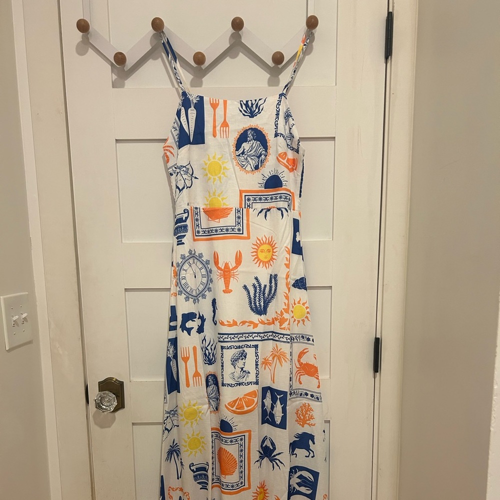 NWT Colorful Nautical Print Maxi Dress